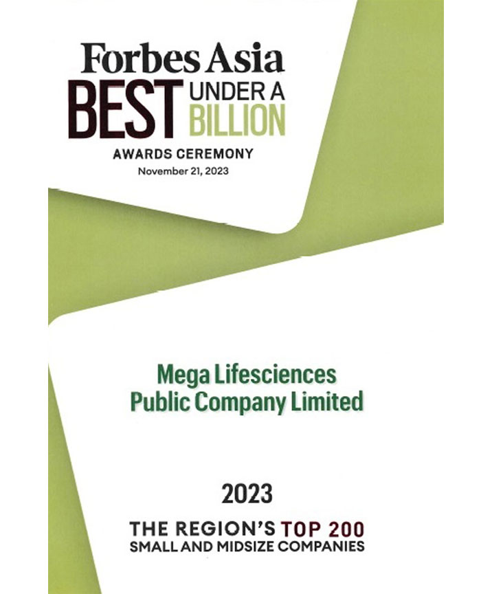 Forbes Asia’s Best Under a Billion 2023 for 3 years in a row.