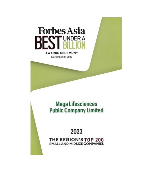 Forbes Asia’s Best Under a Billion 2023 for 3 years in a row.